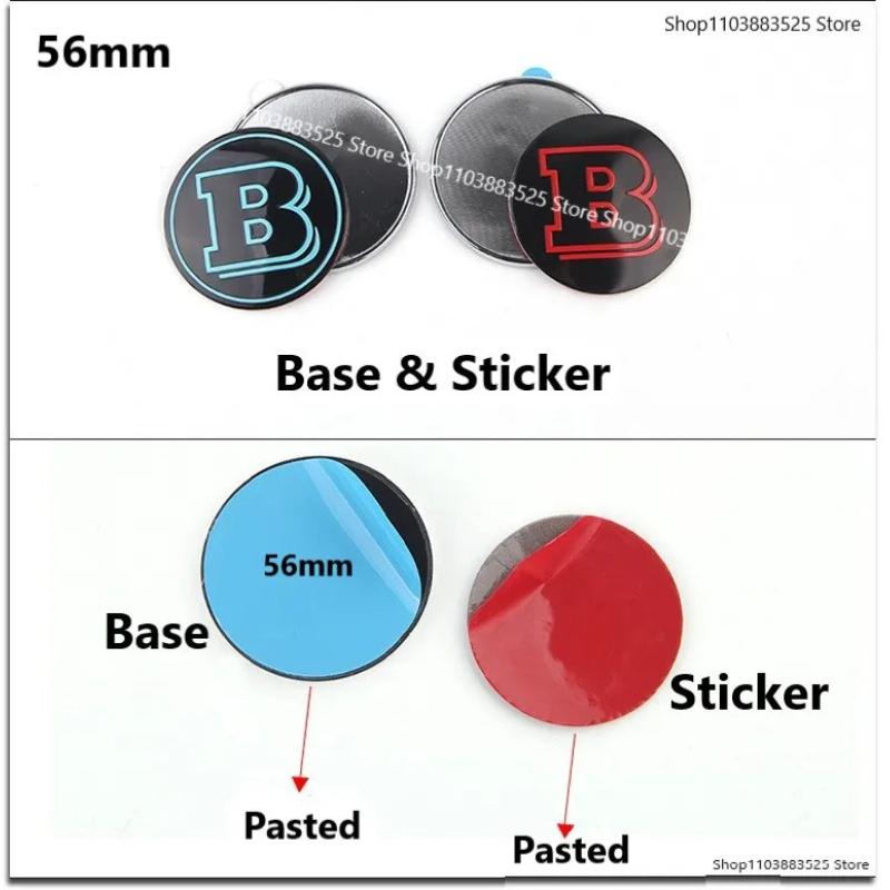 56mm with Brabus B Logo for Vito V Class Car Engine Hood Logo or Rear Trunk Emblecm Badge Logo Modification Accessories