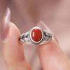 Women's Adjustable Retro Distressed Wheat Ear Ring - Ethnic Style Chinese Imitation Nan Hong Accessory