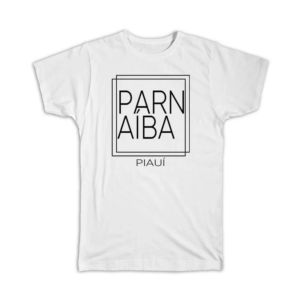 Gift T-Shirt : PARNAiBA Piaui Square Modern Minimalist Font 4XL