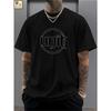 European Sizes Men's Casual Short-Sleeve T-Shirt - Summer Breathable Round Neck Tee, "Unit" Trendy Fashion Print, Machine Washable Regular Fit