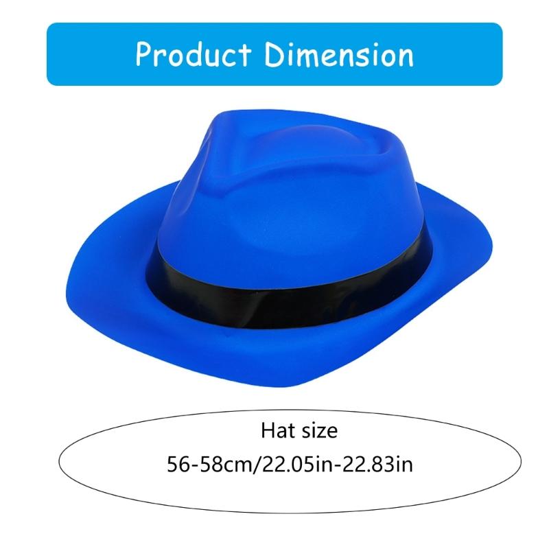 Cappelli Homburg Cowboy Solidi Cintura per Cappello in Plastica per Donna Uomo Oggetti di Scena per Foto Western per Spettacolo Teatrale Unisex Indossare Copricapo