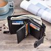 Men's RFID Anti-Theft Vintage PU Zipper Wallet & Multifuntional Card Holder
