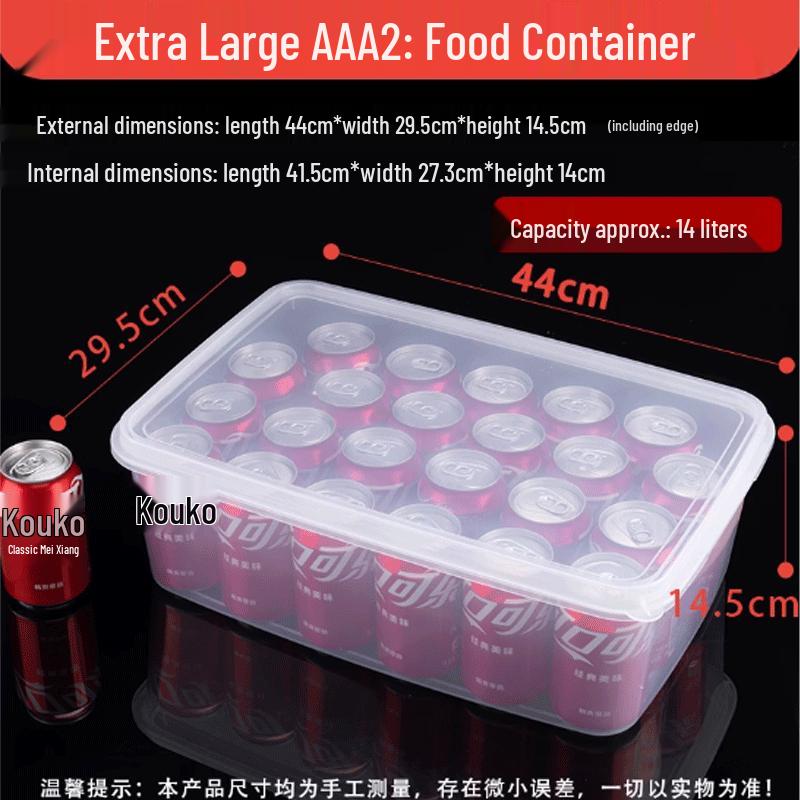 Transparenter rechteckiger Kunststoff-Lebensmittelaufbewahrungsbehälter