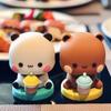 Bubu And Dudu Panda Bear Figure Doll Boba Tea Kawaii Action Figures Toy Collection Ornaments For Fans Girls Children Gift