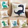 Cute Jurassic Dinosaur Pillow Case Anti-dustmite Invisible Zipper Sofa Bed
