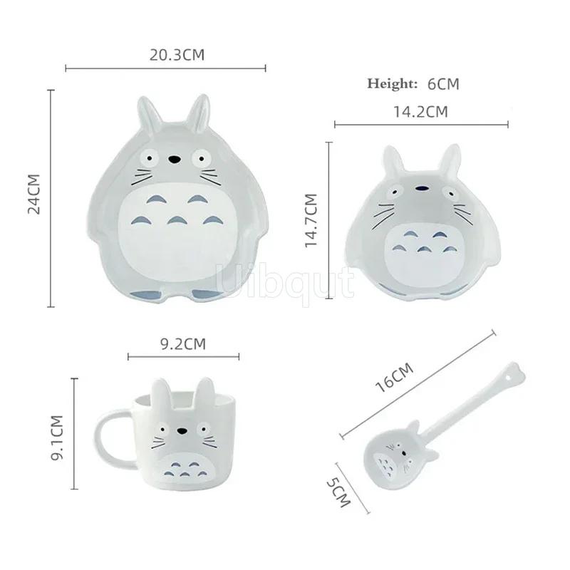 Household Ceramic Couple 4Pcs-set Creative Personality Lovely Children's Breakfast Bowl Tableware Dishes Salad Bowl Bowl Set