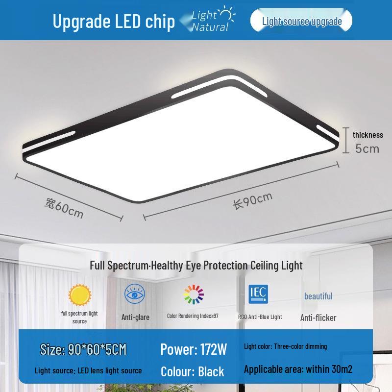 Modern 2025 LED Ceiling Light - Super Bright, Eye-Friendly for Bedroom, Study & Dining Areas