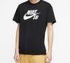 Nike T Shirts Men's Black Crew Neck Moderate Straight Fit CV7540-010