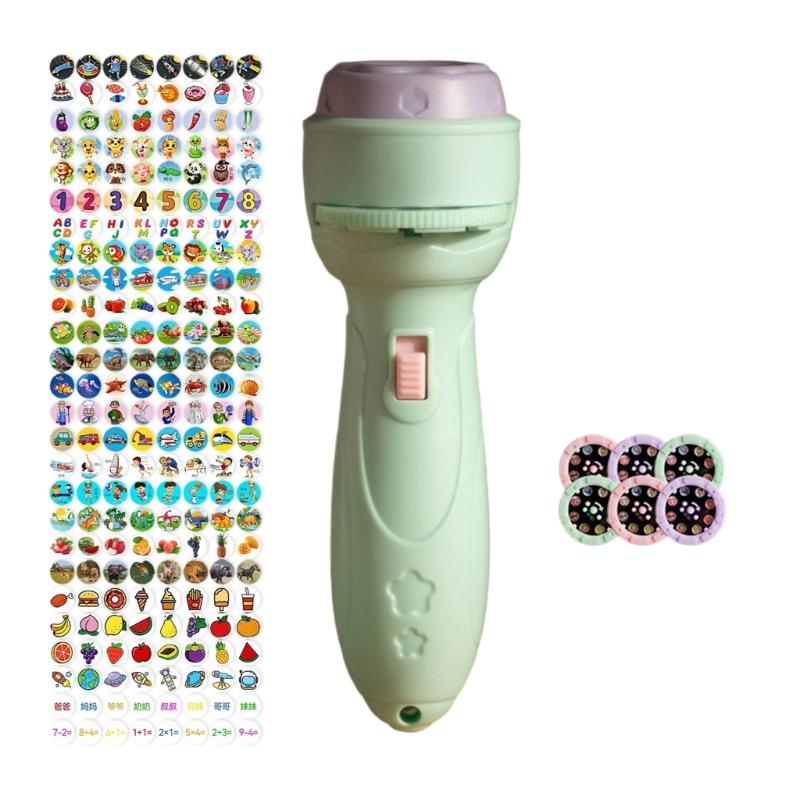 Interactive Childrens Projector Flashlight Portable Learning Toy Discs 48 Pictures Lamp Toy