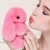 Plush Bunny Keychain Women Fur Angel Rabbit Key Ring Hare Plush Dolls Toy Girls Bag Car Key Pendant