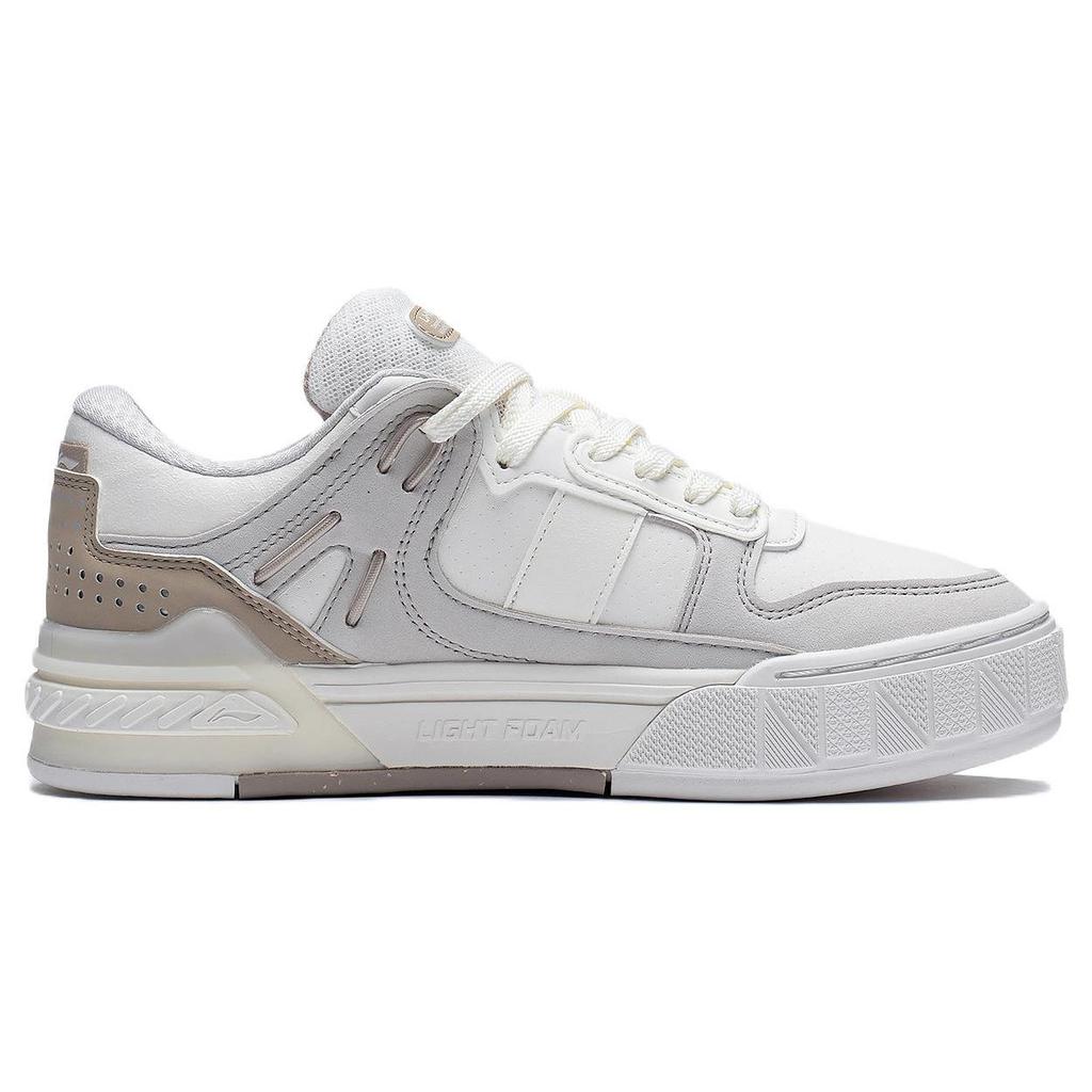 Li Ning Morning Glow Low top Skateboard Shoes Women's White Gray AGCS354-1