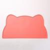Waterproof Dog Food Mat Cat Face Design Silicone Pet Feeding Placemat with Raised Edge Non-slip Pet Bowl Mat for Dogs Cats