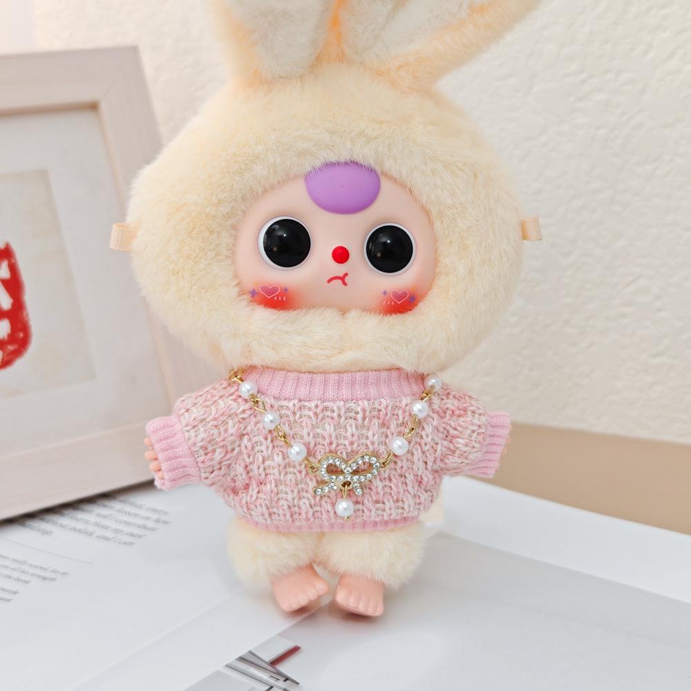 Macaron Little Rabbit Doll Clothes: Cute Pendant, Outfit for 3-Year-Old, Blind Box Edition