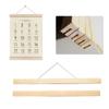 2Pieces Toddler Learning Alphabets and Number Posters with Wood Hanger Frame for Classroom and Playroom Nursery Decors