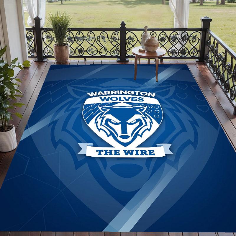 Soft Floor Carpet Warrington Wolves Pattern Area Rug Decorative Mat For Home Room Decoration