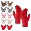 Fashionable Cold Protection Gloves Knitted Touchscreen for Men Women, Winter Warm Thermal Gloves, Thickened Solid Color Daily Use Plush Lining Mittens