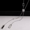 Japanese & Korean Fashion Geometric Pendant Necklace - Women's Long Titanium Steel Sweater Chain Jewelry