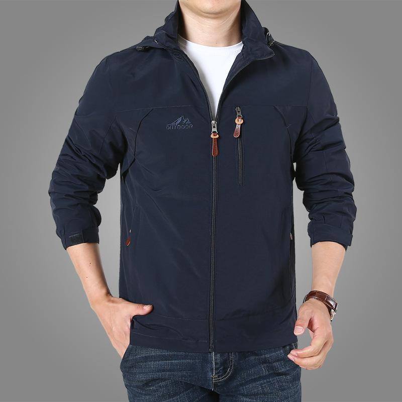 

Весна и осень Новая куртка мужская повседневная куртка для активного отдыха быстросохнущая дышащая водонепроницаемая куртка с капюшоном 5XL