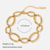 Gold Silver Color Chain Necklace Geometric Lobster Clasp Bangle New Stainless Steel Bracelet  Gifts