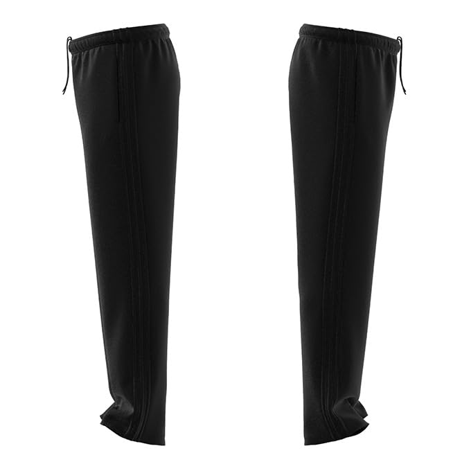 Adidas CI160 Prime Green Essentials Open Hem Track Size Men's Warm-Up 3-Stripes Pants, Black/White (H46110), J/M