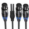 5Pin XLR Splitter Cable With Male And Female Connectors For Professional Music And Lighting Setup Micrphone Cable