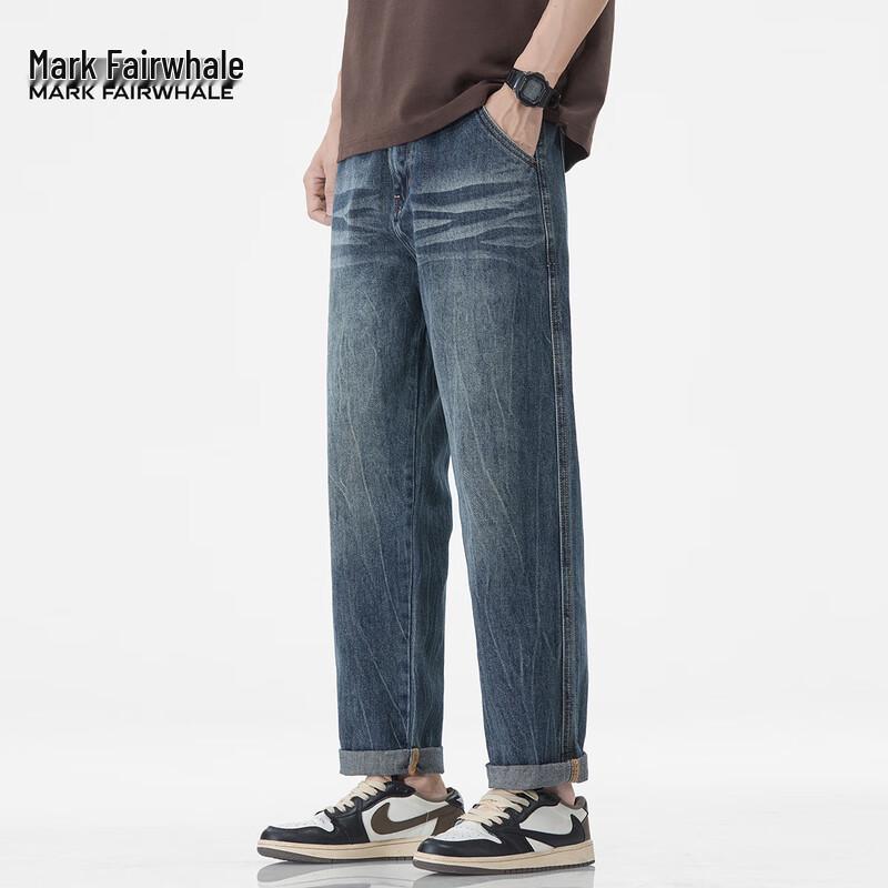 

Мужские джинсы Mark Fairwhale свободного кроя с прямыми штанинами и укороченной длиной 30