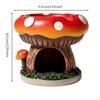 Mushrooms Bird Feeder 2 in 1 Decorative for Outdoor, Yard Red