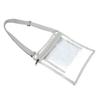 Transparent Messenger Bag with Adjustable Shoulder Strap and Inner Pocket for Sports Events Gray