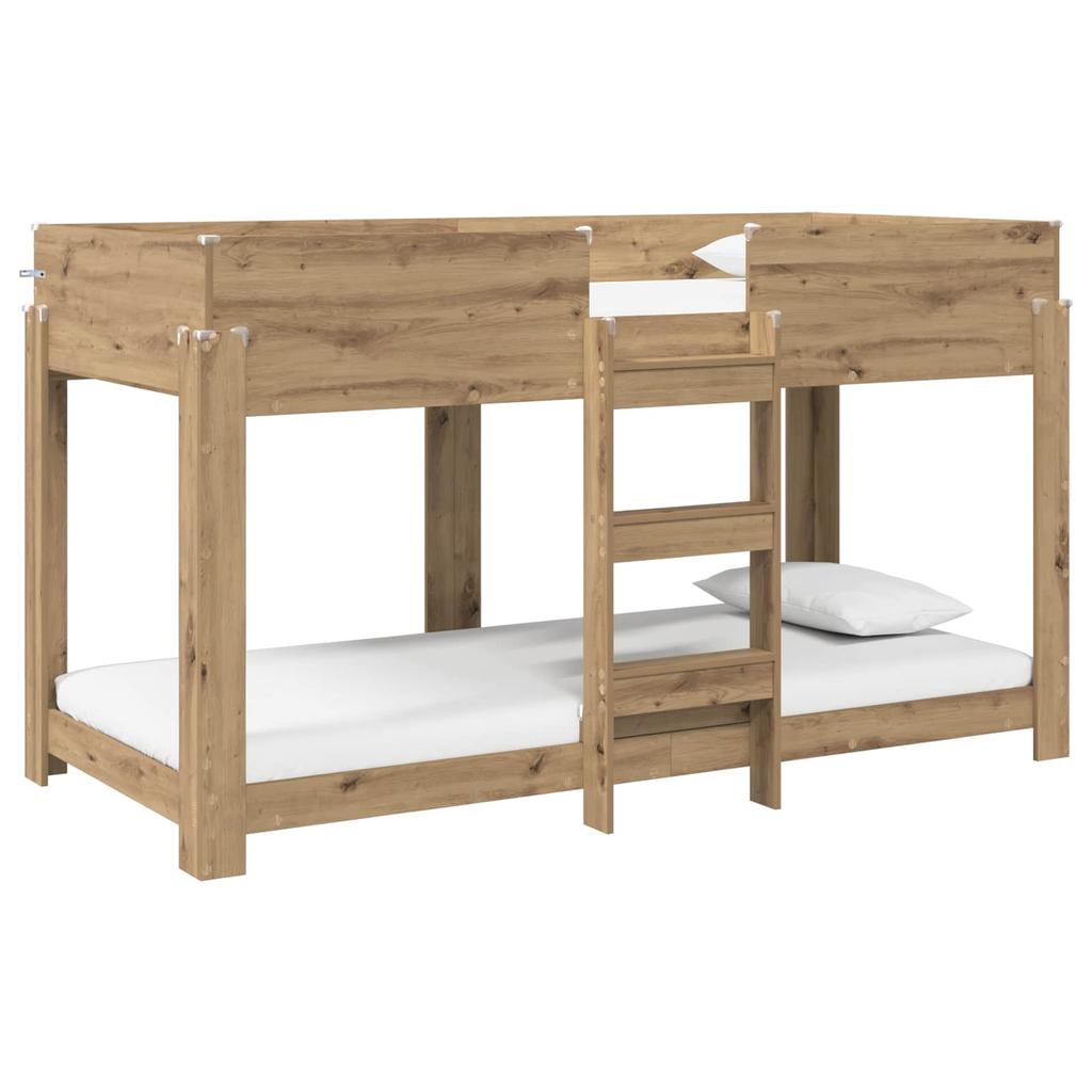 Bunk Bed for Kids Artisan Oak Finish 80 x 200 cm Particleboard