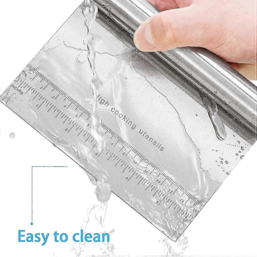 1 Piece Professional Dough Pastry Scraper Cutter Chopper Stainless Steel Mirror Polished 26-27s