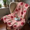 Pink Blue Heart Lollipop Soft Flannel Blanket Breathable Warm Throw for Office Car Sofa Kids Room Birthday Xmas Gift