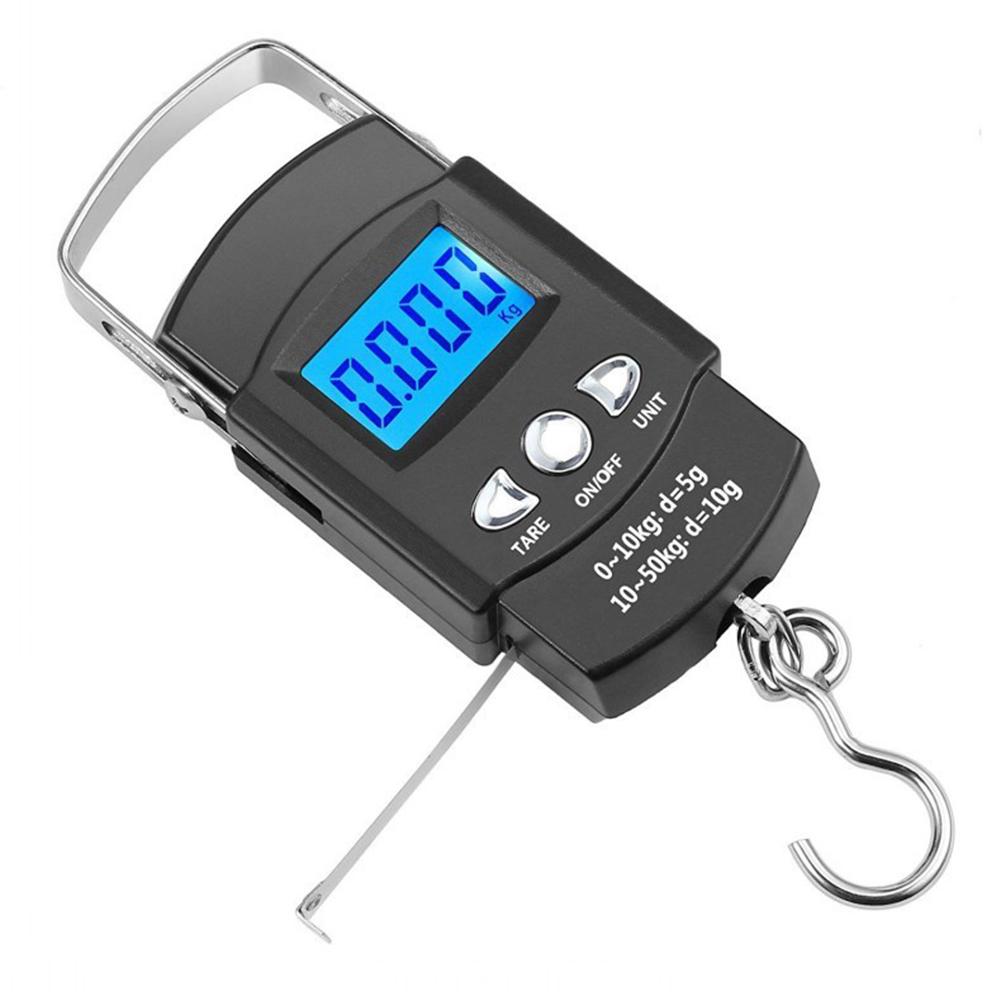 Pocket Portable Digital Scale Hanging Hook Hand Held Weighing with Back Lighting