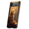 Anime Cat Rain Animal Cover Phone Case For Samsung Galaxy Z Flip 7 6 5 4 3 5G Flip7 Flip6 Flip5 Flip4 Flip3 Black Fundas Shell G