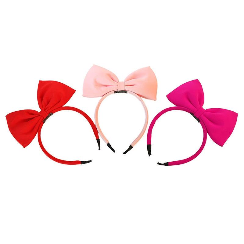 1PC Fabric Bow Large Head Hoop Hair Accessories Big Size For Girl Women Headband Bow Knot Bowknot Headwear