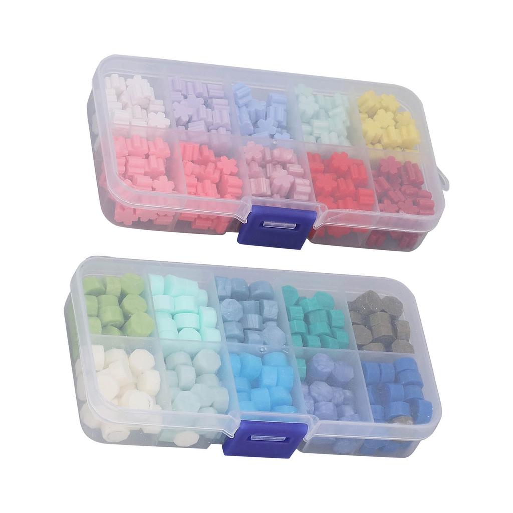 400 Pcs Sealing Wax Beads 20 Colors Sealing Stamp Wax Bead with Storage Box for Invitations