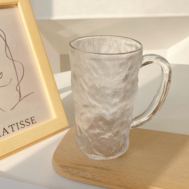 Tazza Semplice in Vetro Ghiaccio Satinato Tazza da Latte Tazza da Caffè Tazza da Succo
