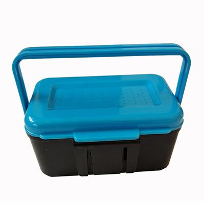Scatola Multifunzionale a 2 Scomparti per Esca Verme Rosso Lombrico Esca Scatole di Plastica