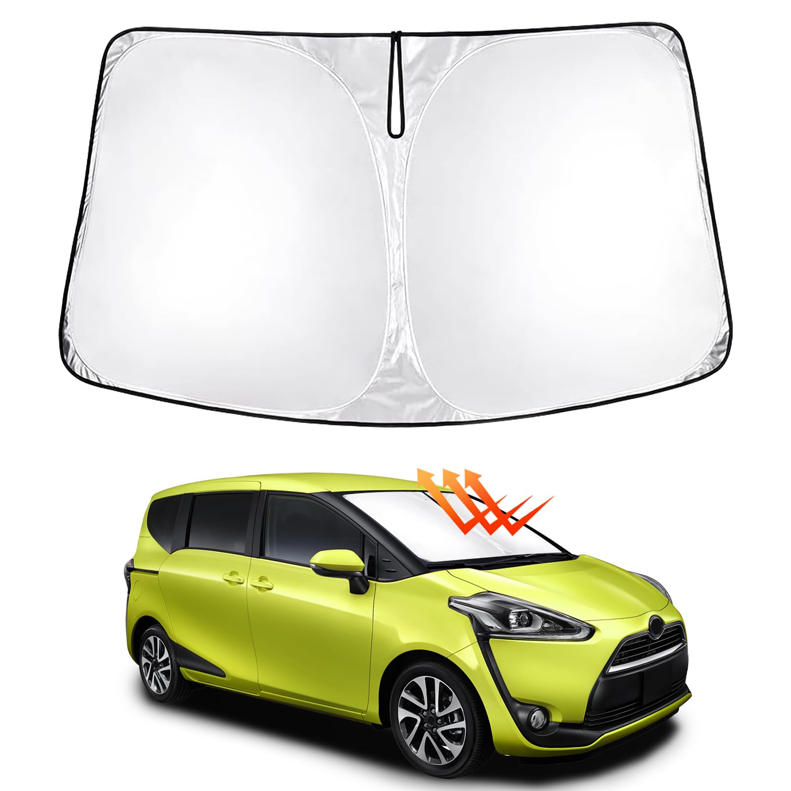 

Sienta Серия 170 Защита от солнца на лобовое стекло SIENTA 170 Передняя защита от солнца NCP175G NHP170G Шторка-сетка Защита от солнца Защита от УФ-лучей Заказные детали Интерьер чёрный