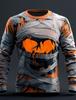 3D Stampa Scheletro Teschi Modello T-shirt Uomo Manica lunga Moda casual T-shirt Top Felpa Traspirante Streetwear T-shirt allentate