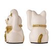 Glückskatze Schmuck Katze Linke Pfote erhoben Keramik Glückskatze Glücksbringer Feng Shui Ornament (S-SIZE Weiß) / _ Glückskatze (jw_S Weiß)