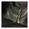 EverToner Braided Rope Keychain for Women Leather Songmont mountain with Matsuyu stone crysta Purse Keys Backpack Pendant