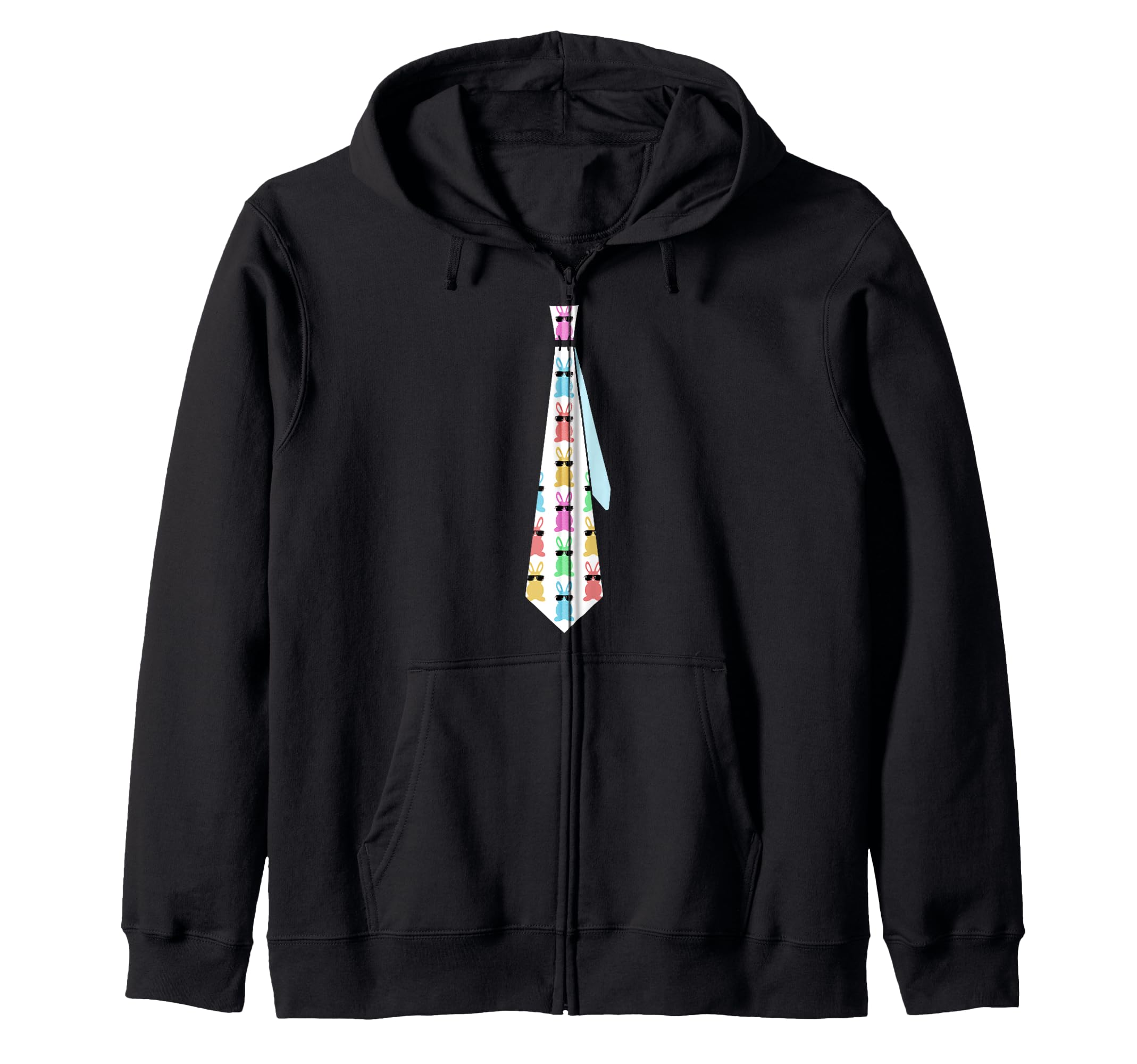 Easter Bunny Tie Funny Graphic Boys Toddler Men s Zip Hoodie