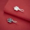 S925 Sterling Silver Pixiu Beast Face Earrings with Ear Hooks for Tassel Pendants, Semi-finished DIY Accessory