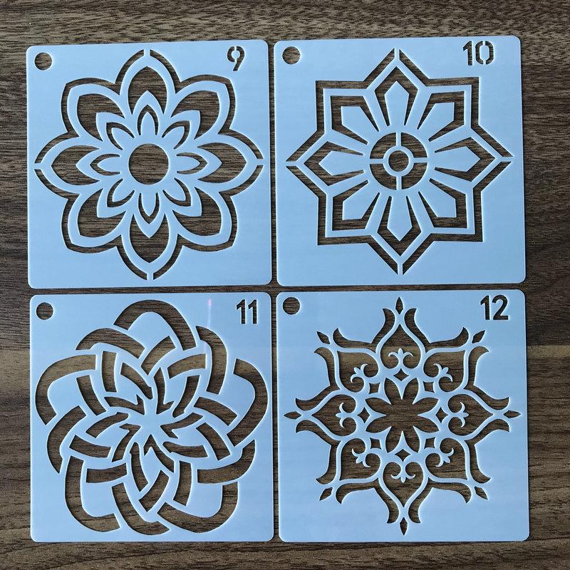 Cross-Border Mandala Stone Painting Spray Stencil - DIY Decorative Template (36 Models)