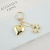 Lovely Heart Shaped Keychain Pendant Small Key Adornment Lightweight Keyring Charm Bowknot Key Pendant Metal Material