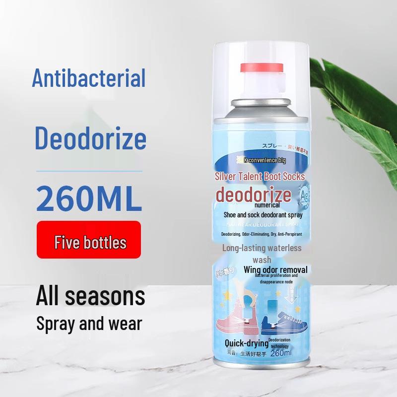 Shoe & Sock Deodorizing Spray: Antibacterial Odor Eliminator for Basketball Shoes & Cabinets