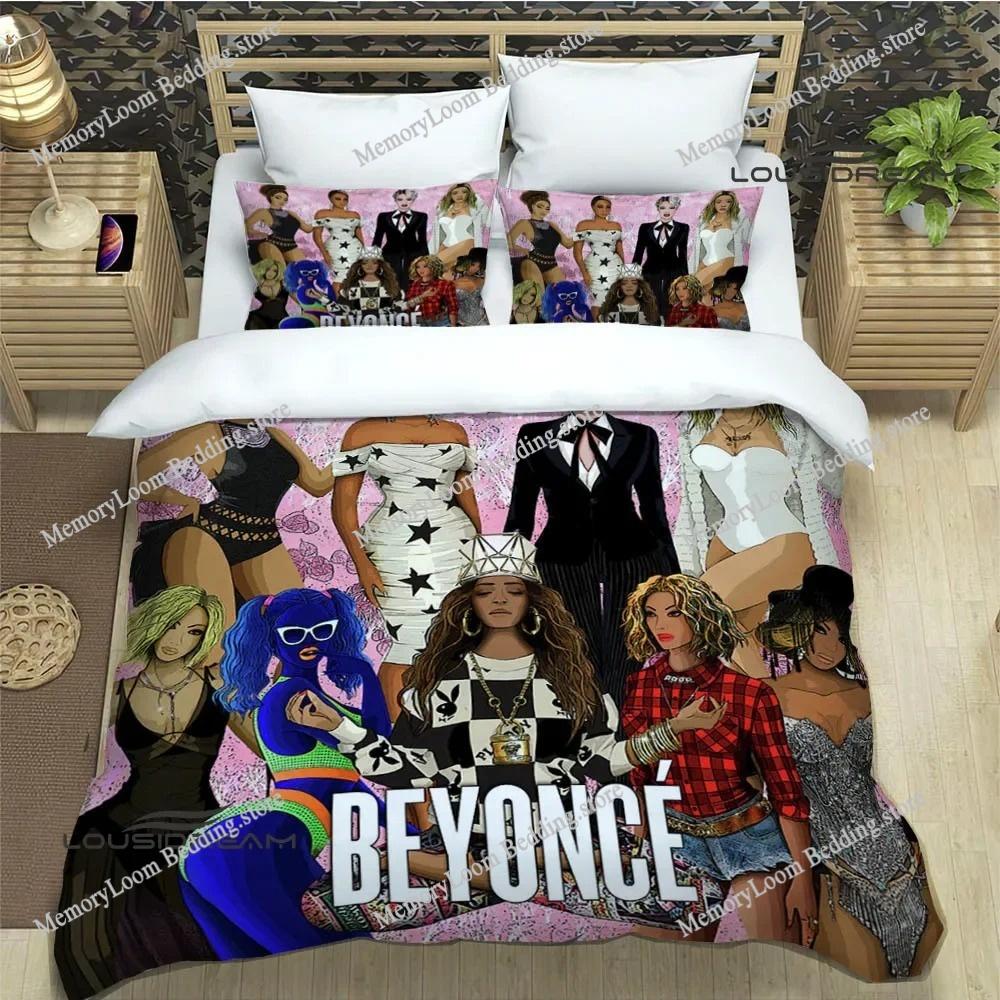 3D Print Beyonce Giselle Knowles Bedding Set Boys Girls Twin Queen King Size Duvet Cover Pillowcase Bed Boys Adult Home Textile