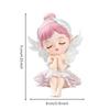 Ballerina Angel Figurine Winged Ornament with Carved Feathers