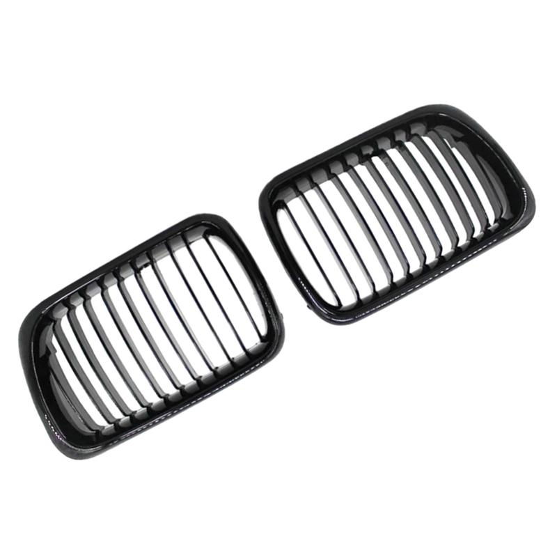 Car Front Hood Kidney Grille Grill Gloss Black For BMW E36 3 Series 1997 1998 1999 Facelift 51138195152 51138195151