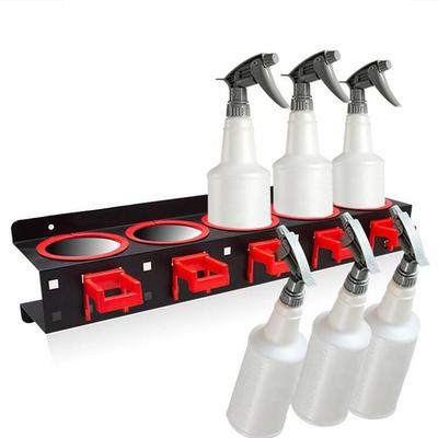 Spray Bottle Storage Rack Mounted Bracket with Hooks Accessories Spray Can Organizer Display Hanging Garage Workplace